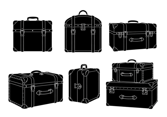 Download Vintage Luggage Suitcase Clipart Bundle - Clipart bundle Collection