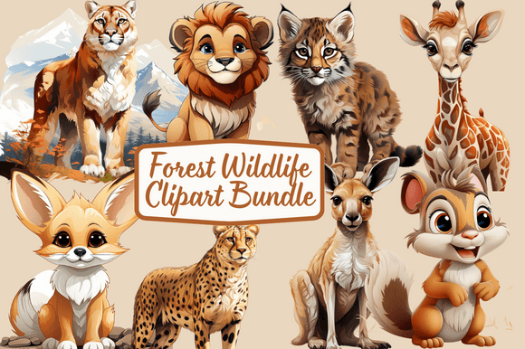 Download Forest Wildlife Clipart Bundle - Clipart bundle Collection