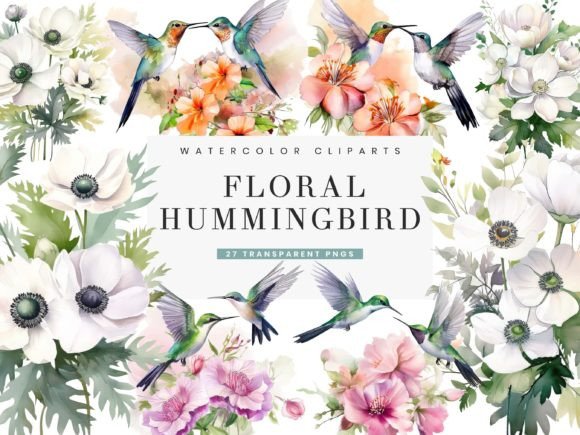Download Watercolor Hummingbird Clipart Bundle - Clipart bundle Collection