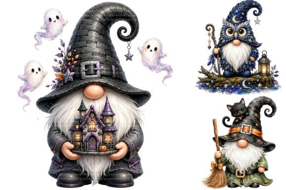Download Halloween Gnome Clipart Bundle - Clipart bundle Collection