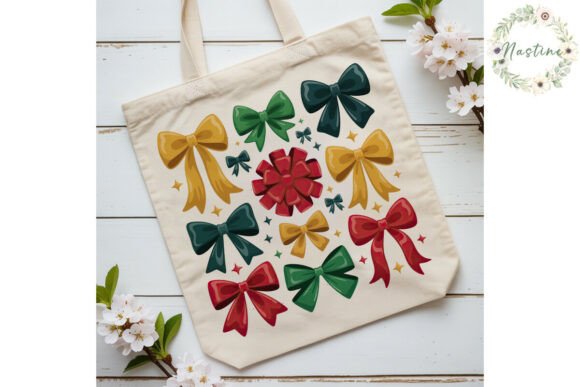 Download Glossy Festive Bows Sublimation Design - Festive bows Collection