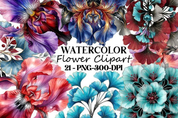 Download Watercolor Flower Clipart Bundle - Clipart bundle Collection