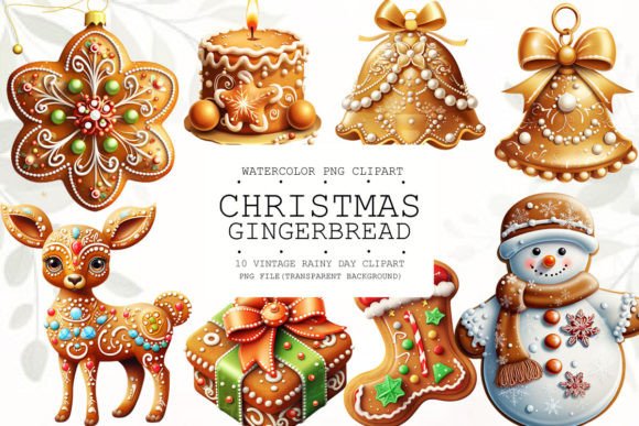 Download Christmas Gingerbread Clipart Bundle - Clipart bundle Collection