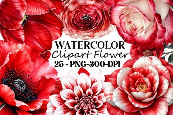 Download Watercolor Flower Clipart Bundle - Clipart bundle Collection