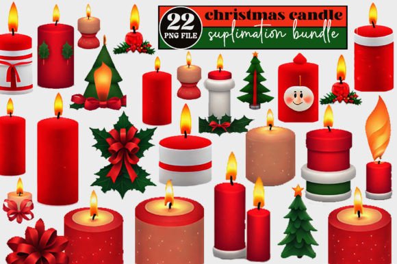 Download Christmas Candle Clipart Bundle - Clipart bundle Collection