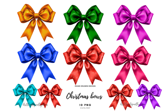 Download Colorful Festive Bows, Christmas PNG - Festive bows Collection
