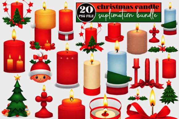 Download Christmas Candle Clipart Bundle - Clipart bundle Collection