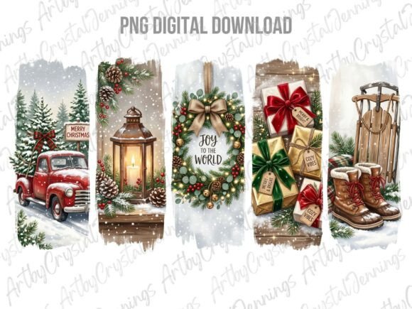 Download Vintage Christmas Brushstroke PNG - Vintage christmas Collection