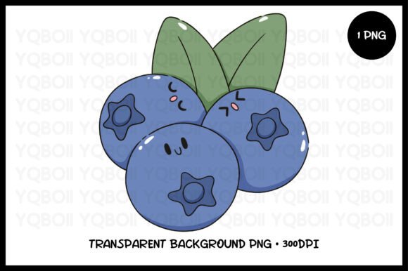 Download Kawaii Blueberry Clipart PNG - Blueberry clipart Collection