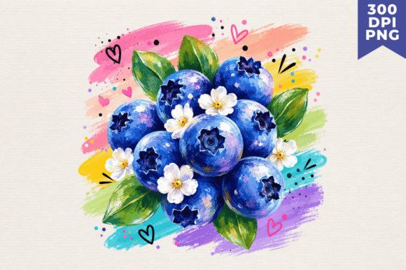 Download Watercolor Blueberry Clipart PNG,Blueber - Blueberry clipart Collection