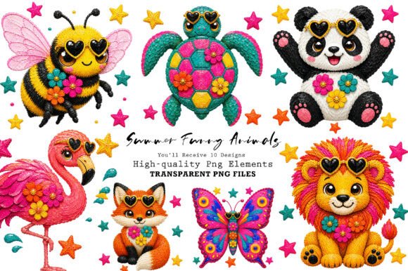 Download Cute Summer Animal Clipart Bundle - Clipart bundle Collection