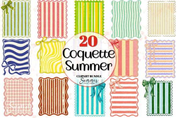Download Coquette Summer Borders Clipart Bundle - Clipart bundle Collection