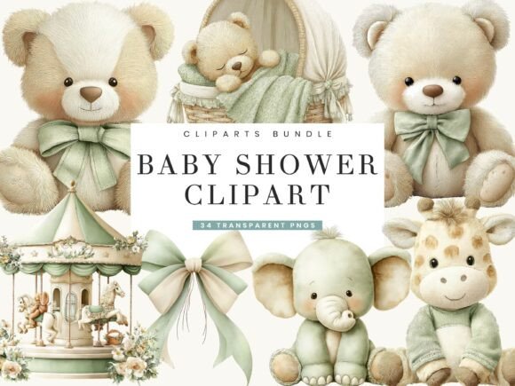 Download Baby Shower Clipart Bundle - Clipart bundle Collection